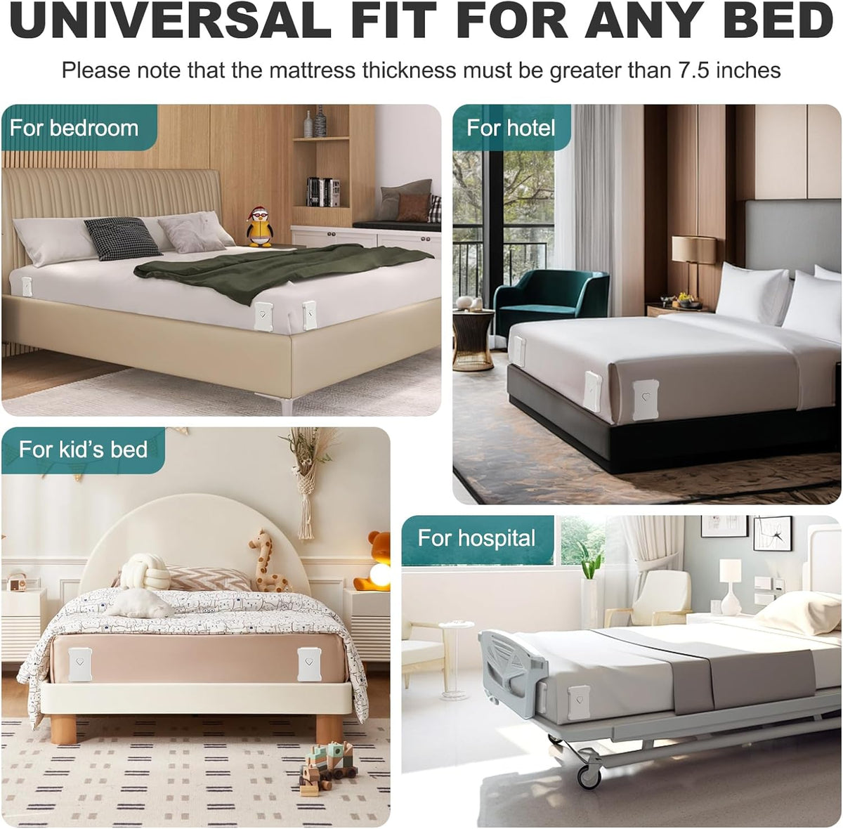 Bedsheet Holders ( Pack of 4 )