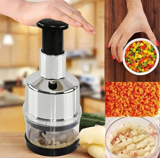 Manual Push Vegetable Chopper & Food Grinder